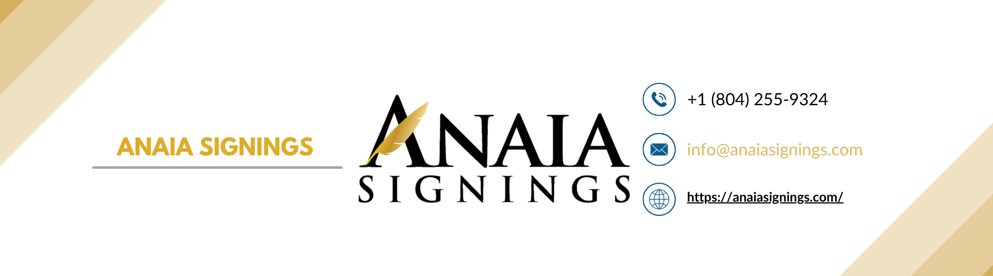 Anaia  Signings